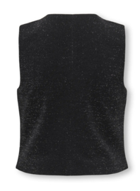 Only - Gilet - KOGALYA - Glitters - Black Silver Lurex