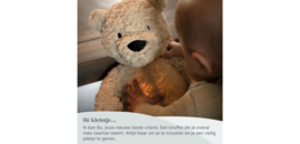 Baby's Only Bo de knuffelbeer met slaaptrainer - Baby knuffel met white noise en slimme huilsensor - Nachtlicht - Warm Linen
