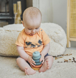 Dirkje - T-shirt - Oranje - Palmbomen
