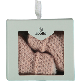 Apollo - Baby - Slofjes - Knit - Roze - Giftbox - New Born - Maat 50/56