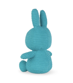 Bon Ton Toys - Nijntje - Miffy - Knuffel - Sitting - Corduroy - Teal - 23 cm