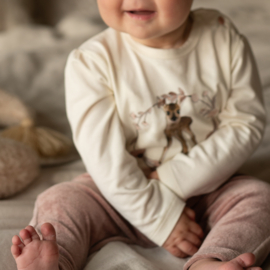 Dirkje - T-shirt - Longsleeve - Hertje - Antique white