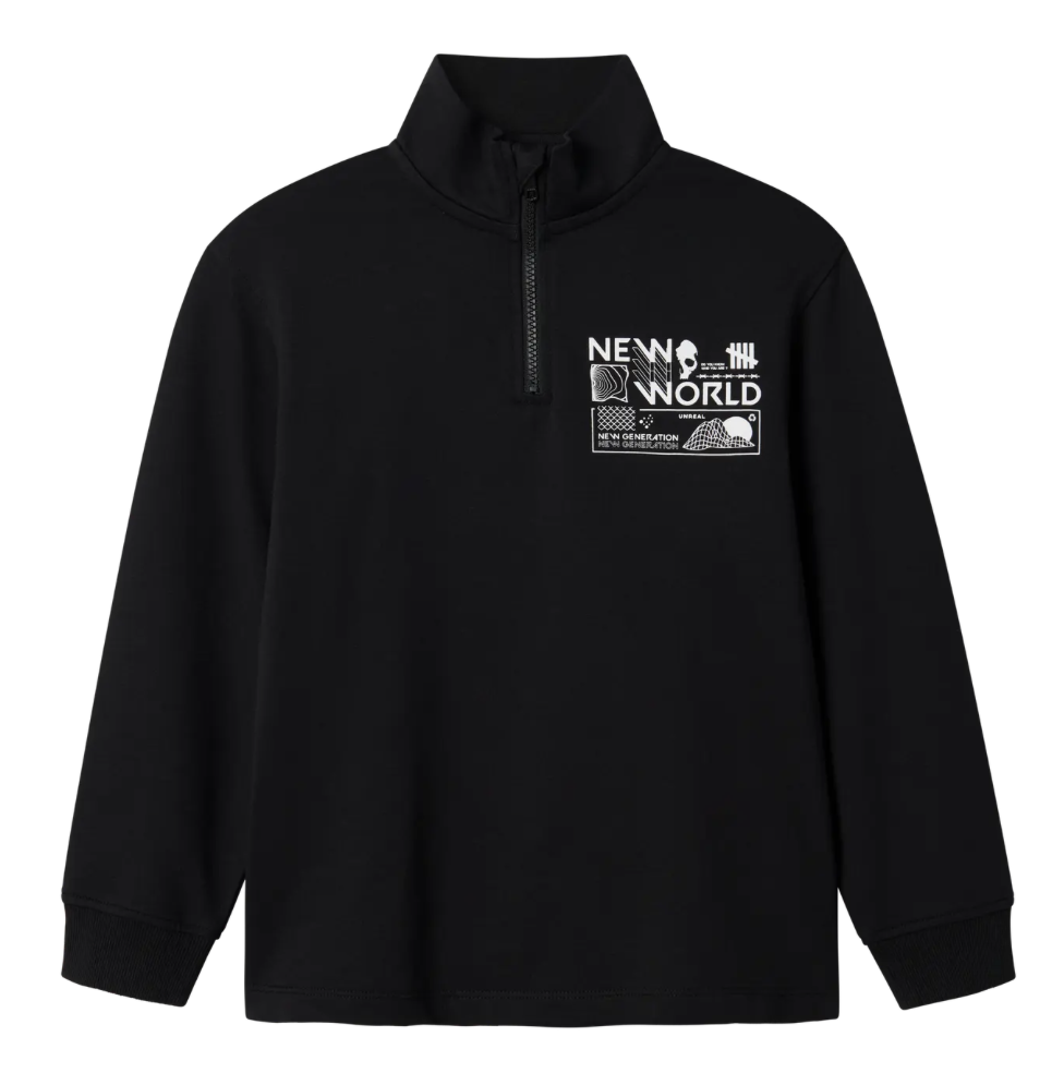 Name It - Zip - Sweater - Kimba - Zwart