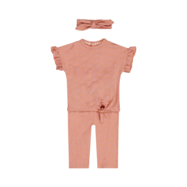 Dirkje - Kledingset + Haarband - Wide Leg - Light Pink