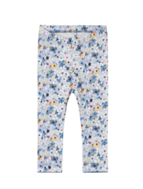 Name It - Legging - Losa - Chambray - Blauw - Bloemetjes