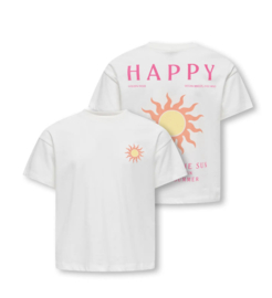 Only Girls - T-shirt - Kogsoli - Zonnetje - Oranje - Roze