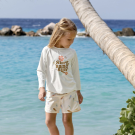 Lässig - UV - T-shirt - Bloemetjes - Surf - Sand - Sun - Wit - Sea salt