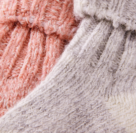 Apollo - Baby - Wollen - Sokken - 2-pack - Roze - Grijs