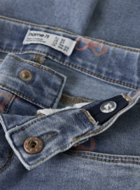 Name It - Broek - NMFBELLA - Strikjes - Mom Fit - Medium Blue Denim