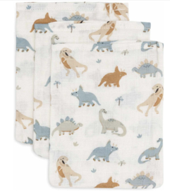 Jollein - Baby - Hydrofiel - Washandje - 15x20 cm - Roarsome - 3 stuks