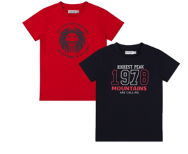 Dirkje - T-shirts - 2-pack - Red + Navy