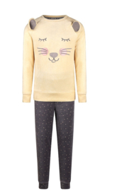 Charlie - Choe - Meisjes - Pyjama - Homewear - Set - Off - White - Velours