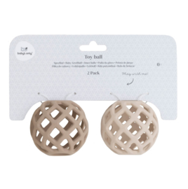 Baby’s Only - Sensorische - Siliconen - Speelballen - Clay - Warm Linen - 2-pack