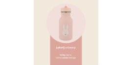 Trixie - Drinkfles - Mrs. Rabbit - Konijn - Haas - RVS waterfles - Lekvrij - 350ml - Roze