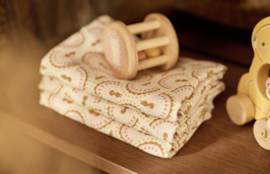 Jollein - Hydrofiel Washandje 15x20cm - Soft Plumes - 3 Stuks