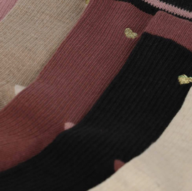 Apollo - Sokken - Hartjes - Rib - Multi Colour - 5-pack