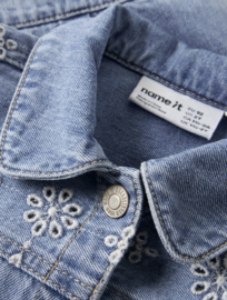 Name It - Jacket - NMFHarper - Light Blue Denim - Bloemetjes