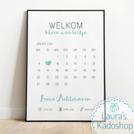 Poster Geboortekalender