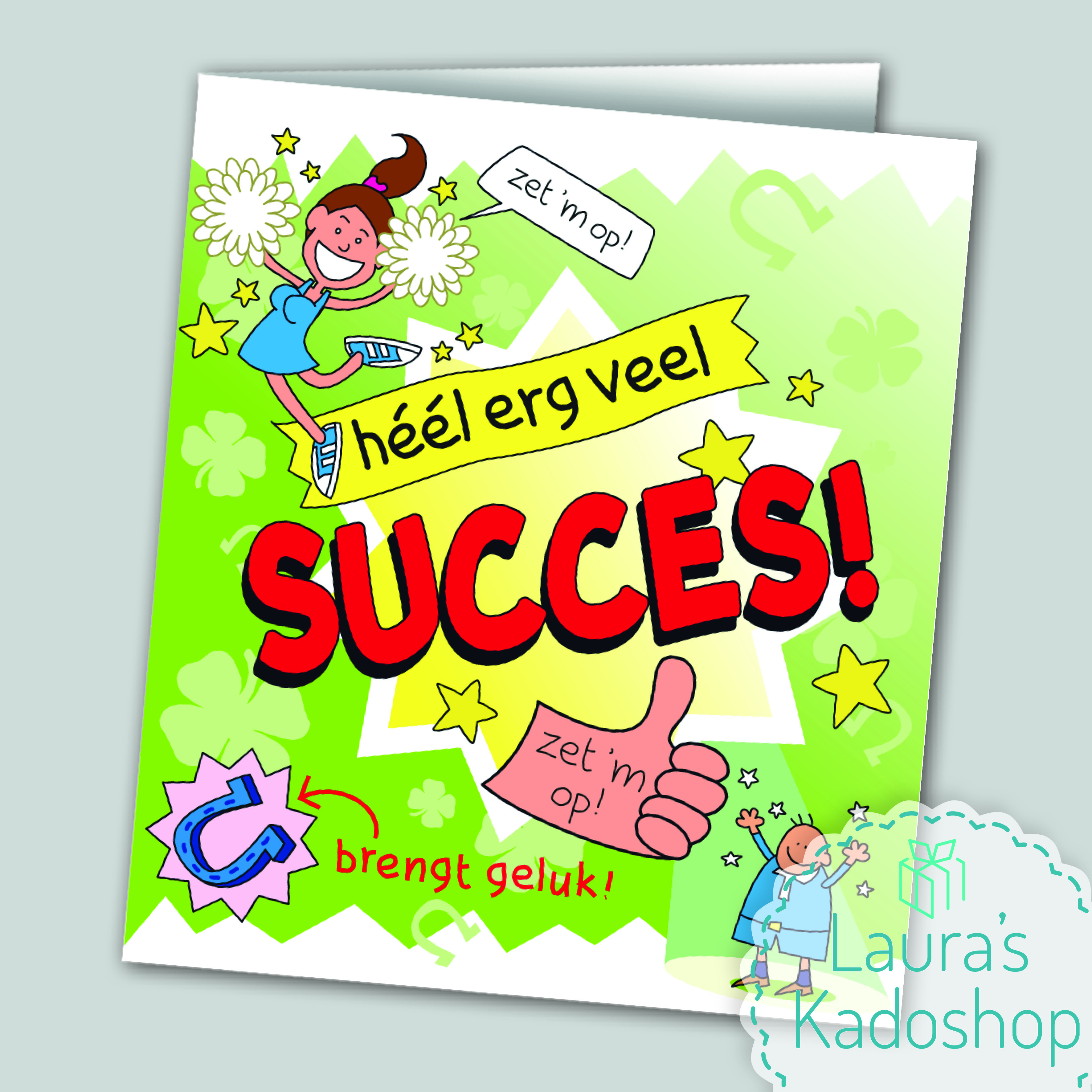 Wenskaart Cartoon - Succes