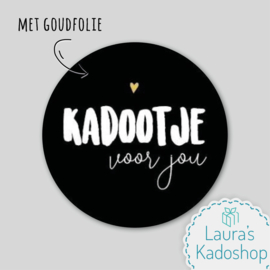 Sticker - KADOOTJE voor jou (zwart)