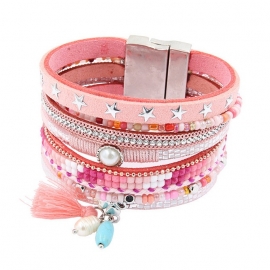 Wikkelarmband Happiness | roze