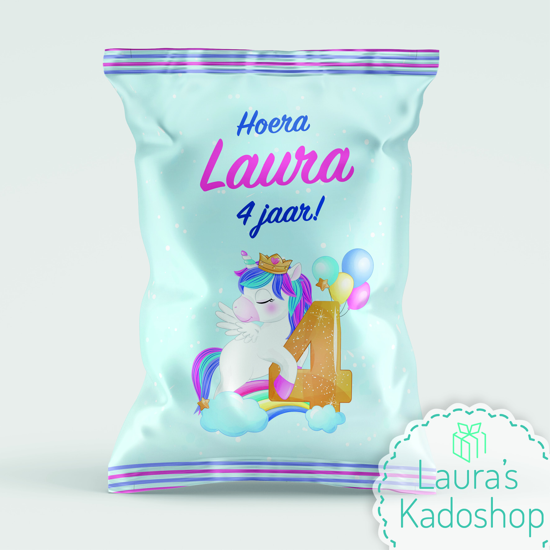 Chipszak - Unicorn [blauw]
