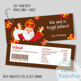 Label + zakje - Sinterklaasthema