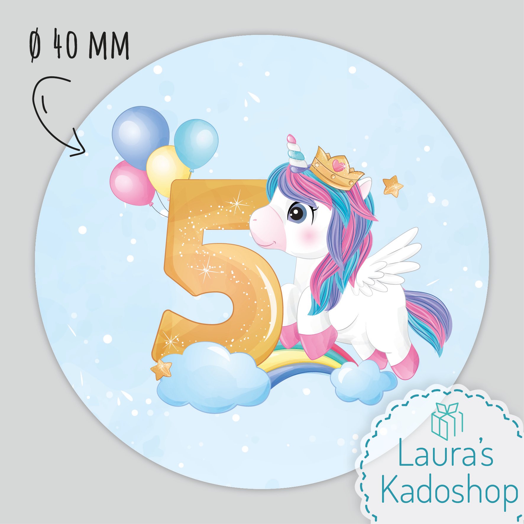 Sticker Unicorn #5 (24 per vel)
