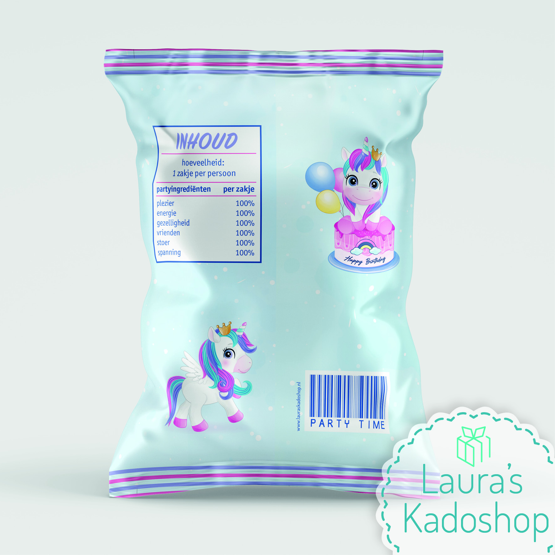 Chipszak - Unicorn [blauw]