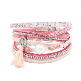 wikkelarmband Peace | roze