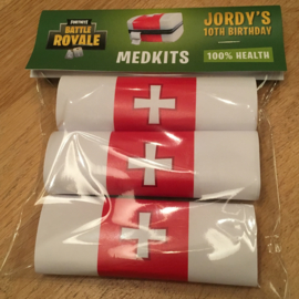 Label + zakje + wikkels - Medkits (Fortnite)