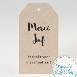 Kadolabel eco - Merci Juf + schooljaar