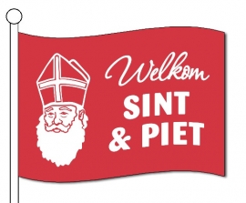 Welkom Sint & Piet-vlag