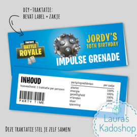 Label + zakje - Impulse Grenade (Fortnite)