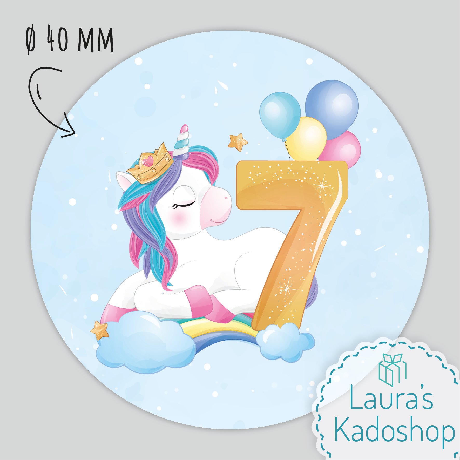 Sticker Unicorn #7 (24 per vel)
