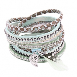 wikkelarmband Feather | mint