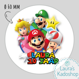 Sticker Super Mario (12 per vel)