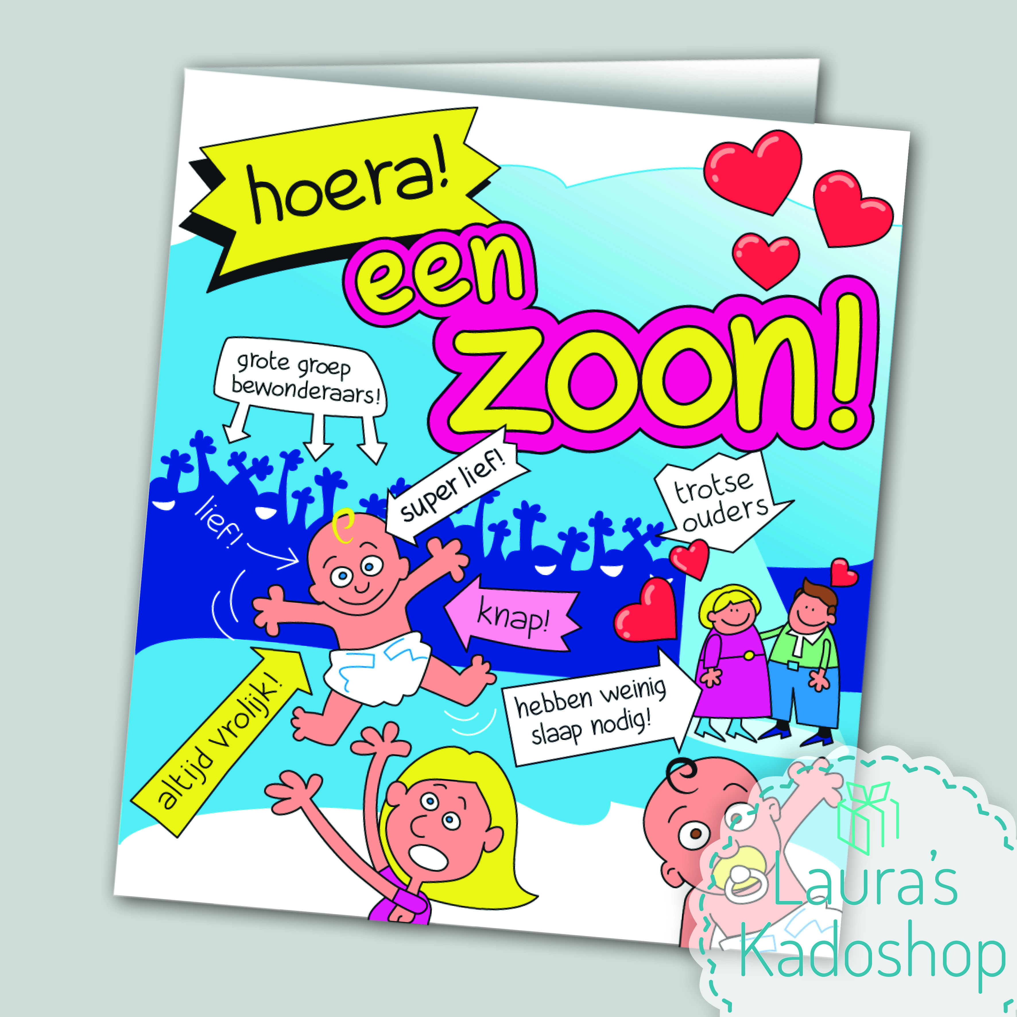 Wenskaart Cartoon - Zoon