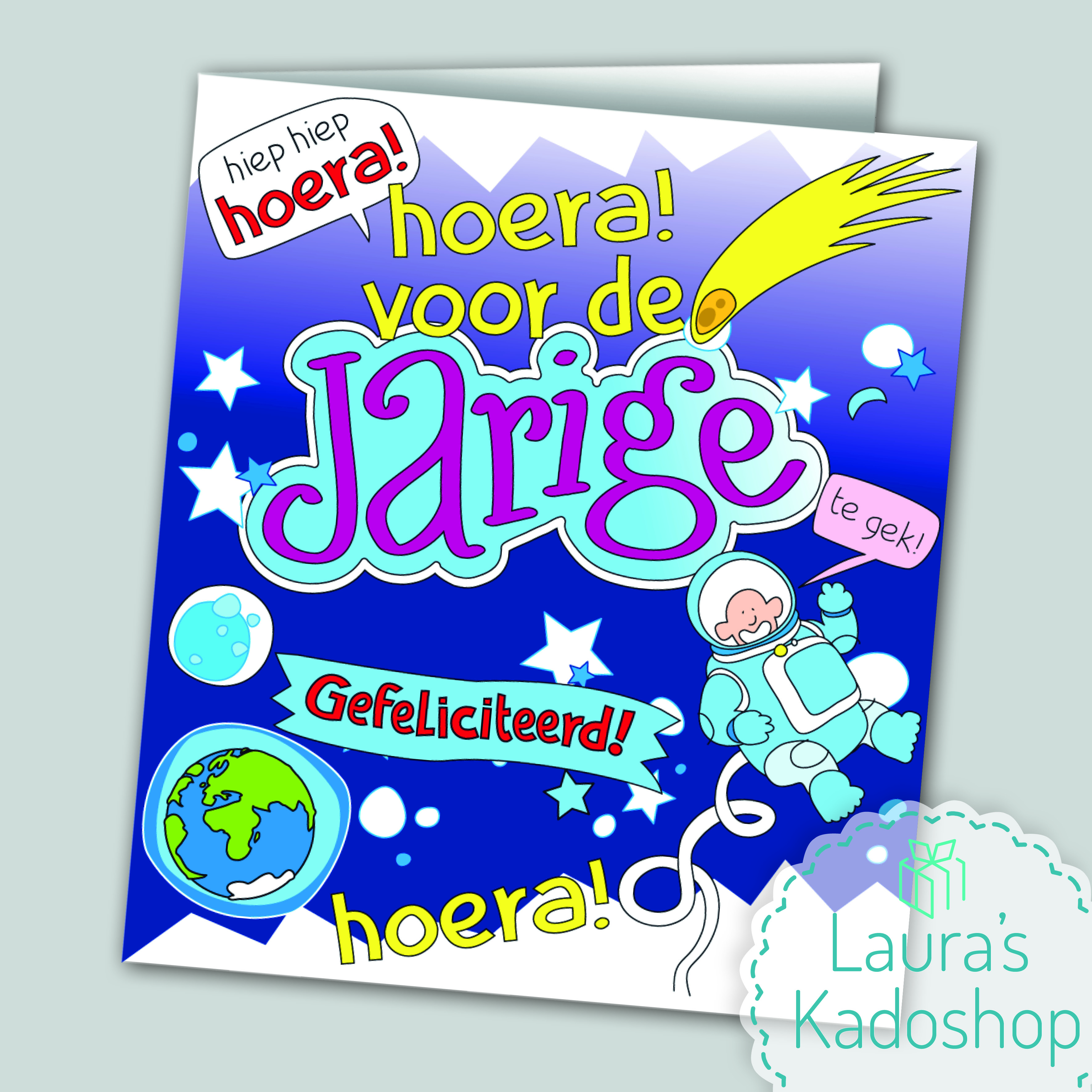 Wenskaart Cartoon - Jarige