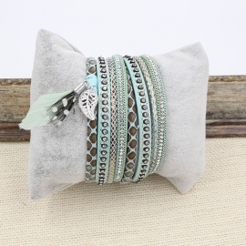 wikkelarmband Feather | mint