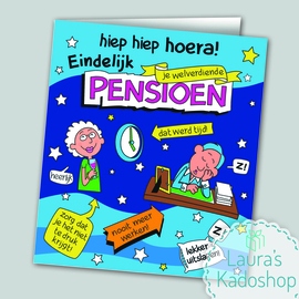 Wenskaart Cartoon - Pensioen