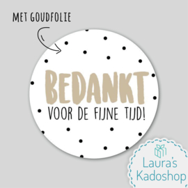 Sticker - BEDANKT voor de fijne tijd!