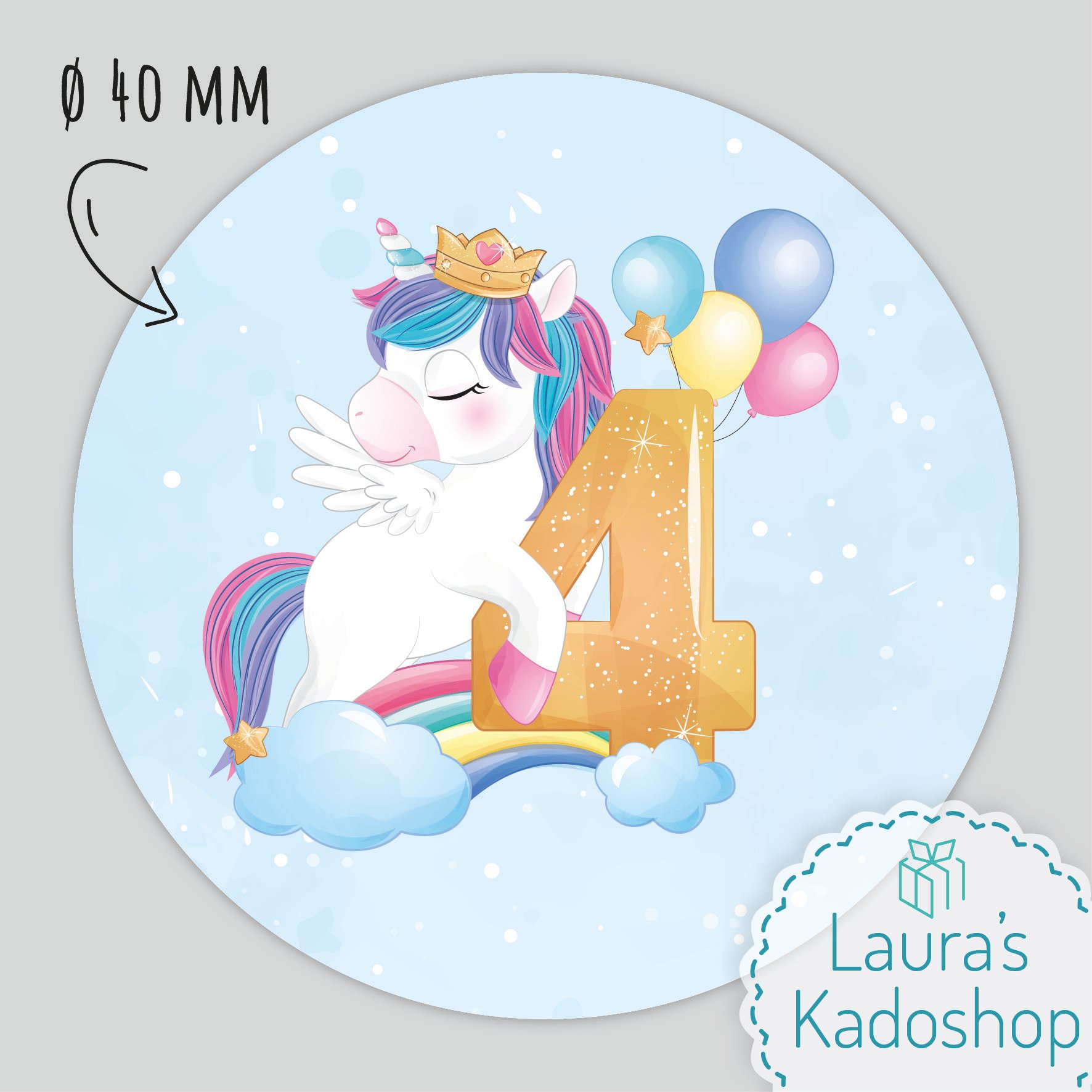 Sticker Unicorn #4 (24 per vel)