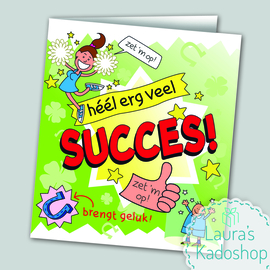 Wenskaart Cartoon - Succes