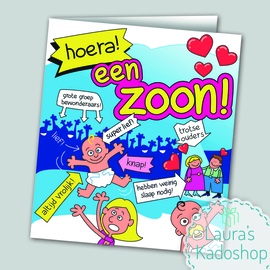 Wenskaart Cartoon - Zoon