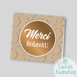 Bedankje ’MERCI bedankt!' - Merci reepjes