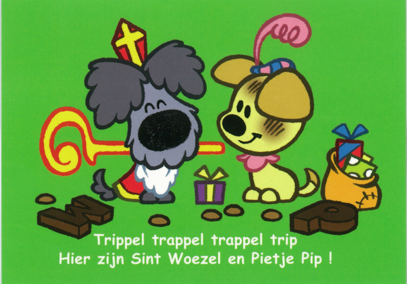 Postkaart 'Trippel trappel'