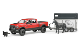 Bruder 2501 - Dodge RAM 2500 Power Wagon met paardentrailer en paard
