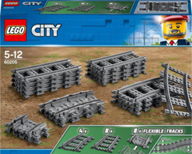 LEGO City Rechte en Gebogen Rails - 60205