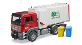 Bruder 3761 - MAN TGS vuilniswagen inclusief 2 vuilcontainers